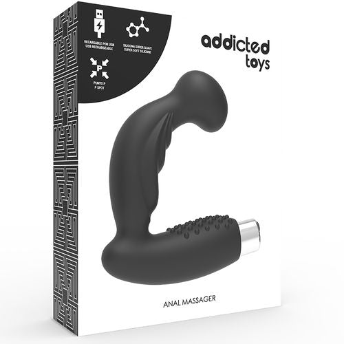 ADDICTED TOYS - VIBRADOR PROSTÁTICO RECARGABLE MODELO 3 - NEGRO