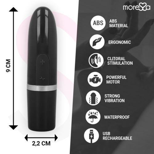 MORESSA - IVY VIBRADOR ESTIMULADOR DE VIAJE NEGRO