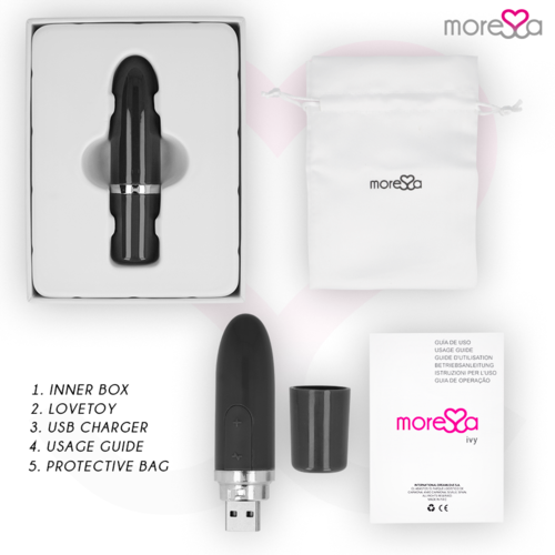 MORESSA - IVY VIBRADOR ESTIMULADOR DE VIAJE NEGRO