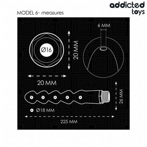 ADDICTED TOYS - LIMPIADOR ANAL CON ADAPTADOR UNIVERSAL MODELO 6